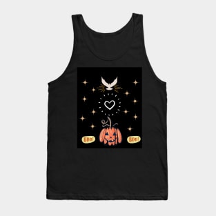 Peace Love And Scary Pumpkin Tank Top